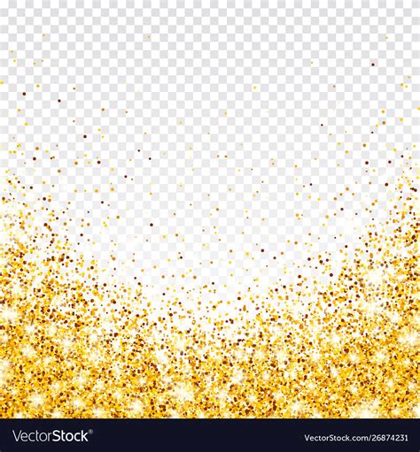 Sparkling Golden Glitter On Transparent Royalty Free Vector