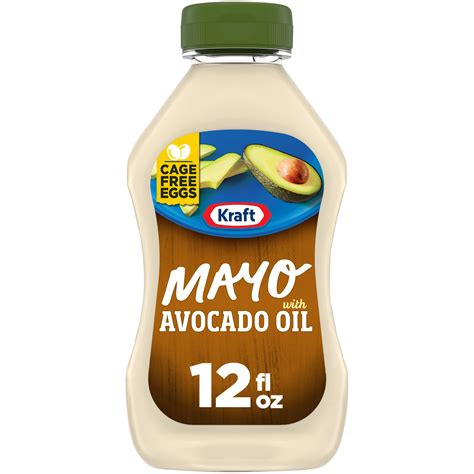 Kraft Mayo With Avocado Oil Reduced Fat Mayonnaise 12 Fl Oz Bottle