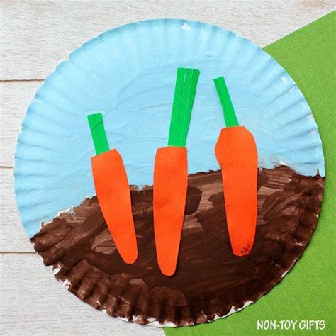 Easy Paper Plate Carrot Craft For Toddlers Preschoolers And Older Kids