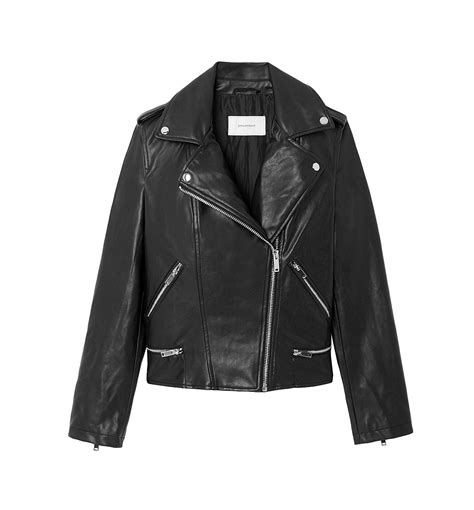 faux leather jacket black