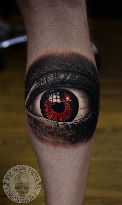 Scary Looking Red Eye Best Tattoo Design Ideas