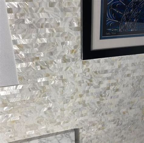 Handmade White Brick Groutless Mother Of Pearl Tile For Etsy Pearl