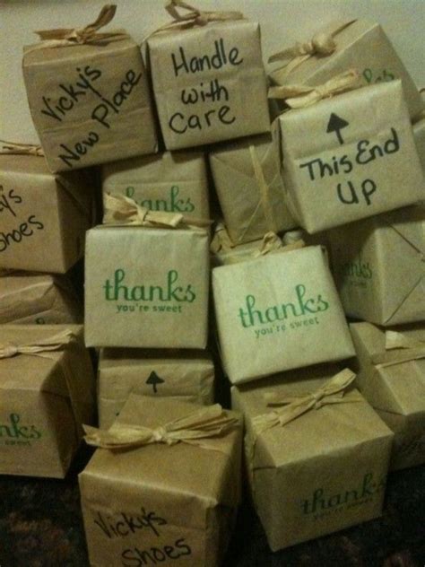 This content is created and maintained by a third party, and imported onto this page to help users provide their email addresses. Housewarming party favors- They look like moving packages ...