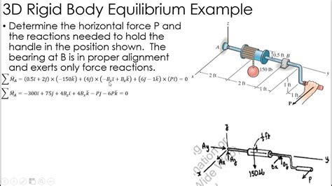 Equilibrium of a rigid body. Statics Example: 3D Rigid Body Equilibrium - YouTube