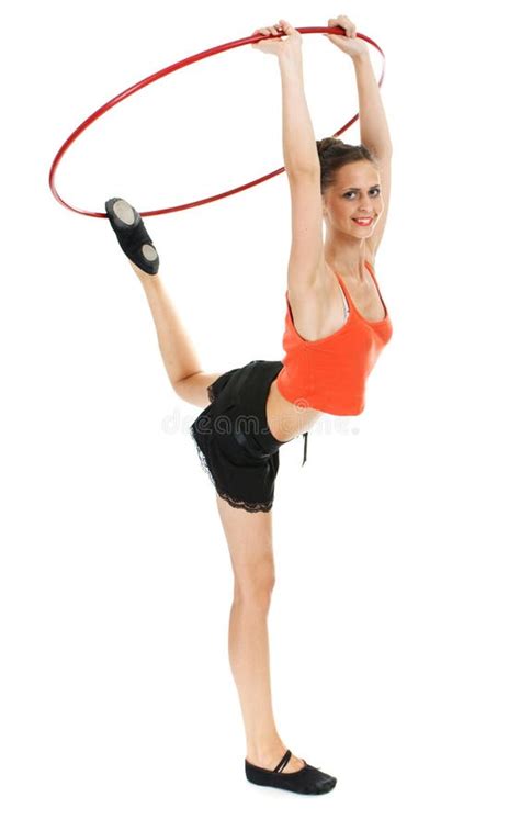 girl with hula hoop stock image image of healthy balance 14678187