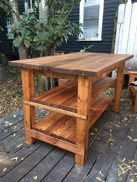 One of the possible styles for your kitchen island is the rustic kitchen island. Rustic Kitchen Island | My woodshop! | Pinterest