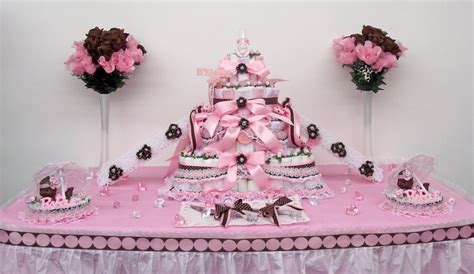 Elephant party elephant birthday elephant baby showers elephant theme circus birthday elephant food cake birthday birthday table. 4Tier Pink/Brown Baby Shower Diaper Cake Centerpiece/Gift ...