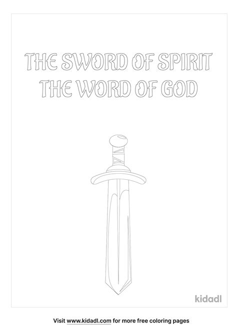 Sword Of The Spirit Bible Coloring Pages