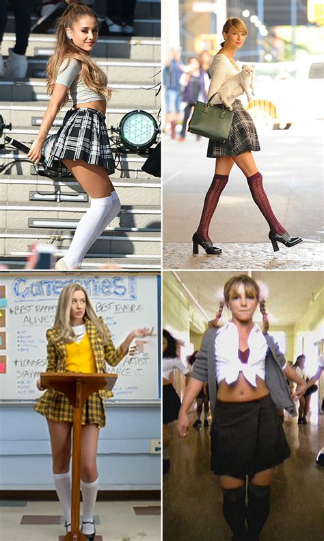 Pics Ariana Grande Schoolgirl Outfit Photos Of Stars In Sexy Clothes