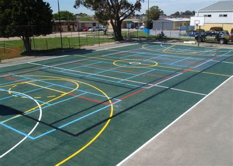 Sports Courts Indoor And Outdoor Line Marking Advance Linemarking