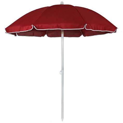 Sunnydaze Decor Steel Beach Umbrella With Tilt 5 Foot