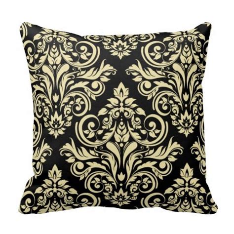 Shop for ivory decorative pillows at bed bath & beyond. Damask - black ivory throw pillow | Zazzle.com | Throw ...