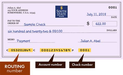 053201869 — Routing Number Of South State Bank In N Chas