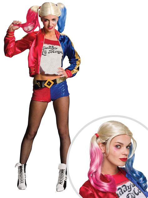 Suicide Squad Harley Quinn Costume Kit Adult Small With Wig