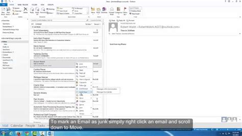 How To Set As Junk Mail On Outlook 2013 Youtube