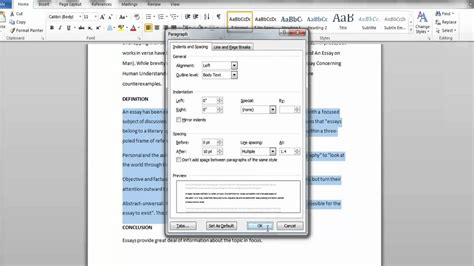 Select the layout tab from the ribbon; How to Change the Line Spacing in Microsoft Word 2010 ...