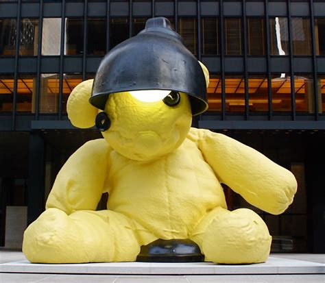 Nyc ♥ Nyc Giant Yellow Teddy Bear Sculpture By Urs Fischer At Seagram