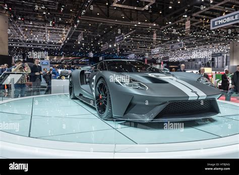 Ford Gt 40 Concept Car At The Geneva Switzerland International Car And