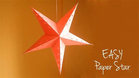 Easy Paper Star How To Make Christmas Star Diy Christmas