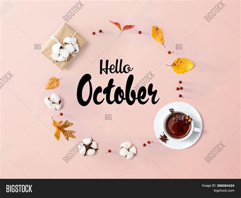 Hello October Message Image And Photo Free Trial Bigstock