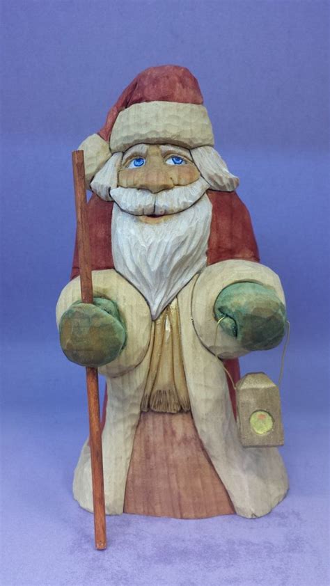Collectible Santa Claus Wood Carving Hand Carved Christmas Etsy