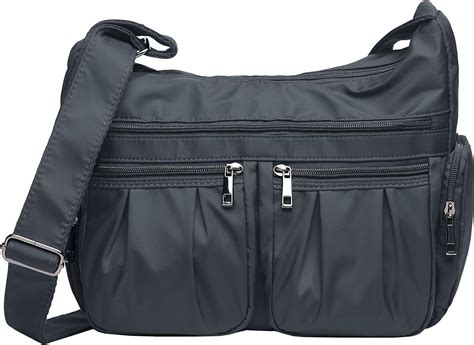 Crossbody Bags For Women Multi Pocket Shoulder Bag Waterproof Nylon