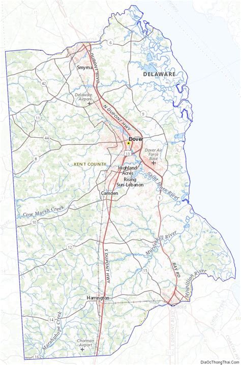 Map Of Kent County Delaware Thong Thai Real