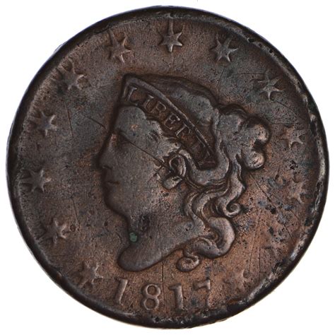 Early 1817 Liberty Head United States Large Cent Tough Coin