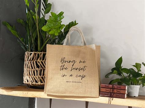 Jute Tote Bag Is Perfect For Farmers Markets Food Co Ops And Grocery Stores Print Once