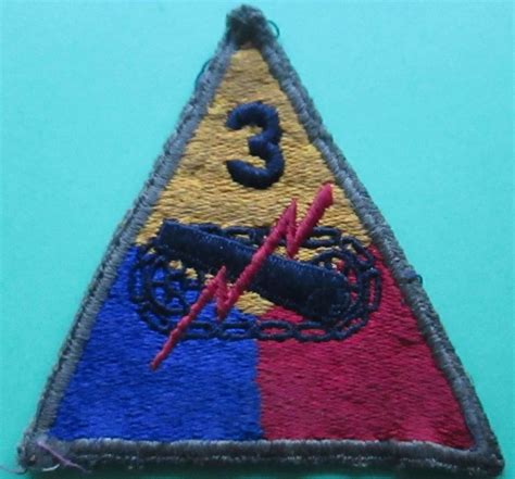 A Good Wwii Us Army 3rd Tank Battalion Patch In Special Forces Badges