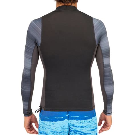 500 Mens Long Sleeve Uv Protection Surfing Top T Shirt Decathlon