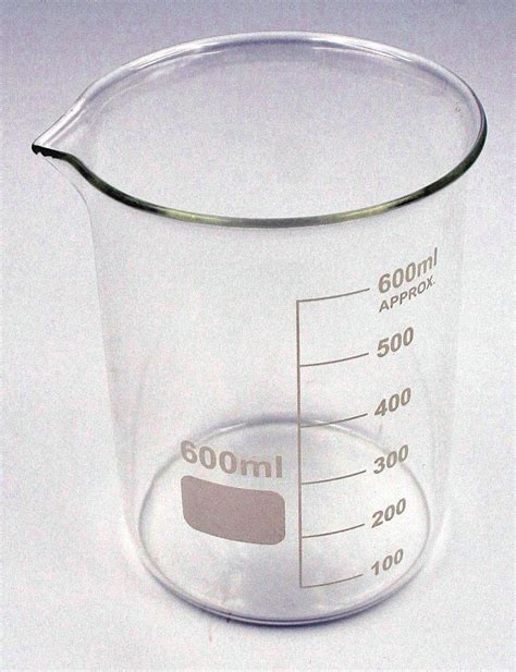 Lab Safety Supply Beaker 600 Ml203 Oz Low Form 100 To 600 Ml