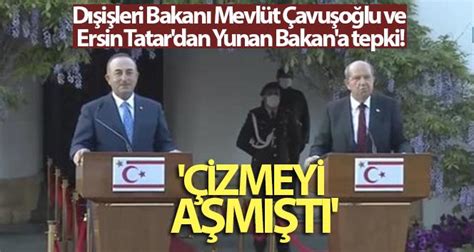 Dışişleri bakanı mevlüt çavuşoğlu'nun yunan mevkidaşı dendias ile düzenlediği basın toplantısında, 'tarihi' anlar yaşandı. Dışişleri Bakanı Mevlüt Çavuşoğlu ve Ersin Tatar'dan Yunan ...