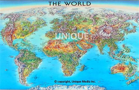 The World Laminated Map Unique Media 9780921338611