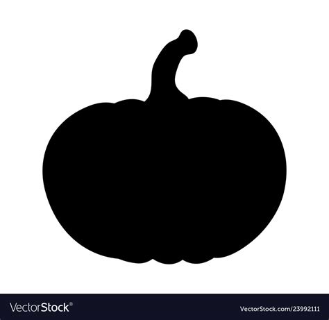 Pumpkin Silhouette Design Isolated On White Vector Image