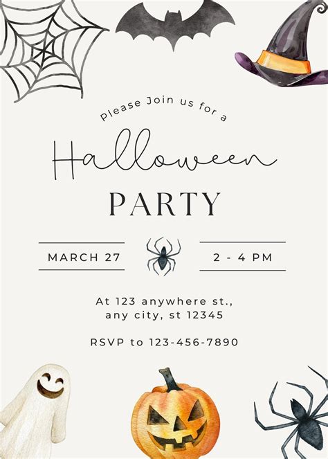 Free Printable Halloween Party Invitations For Adults