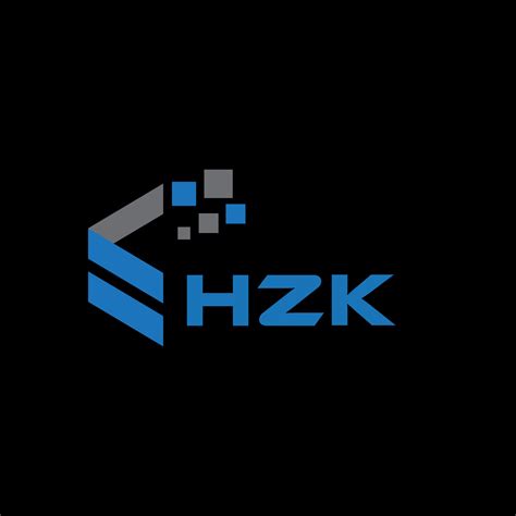 Hzk Letter Logo Design On Black Background Hzk Creative Initials