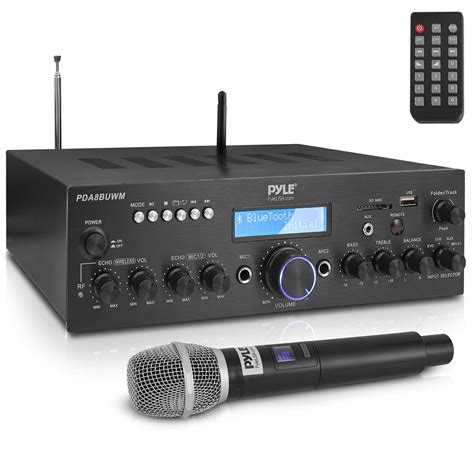 Buy Pyle Wireless Microphone Bluetooth Amplifier 200W Peak Power Dual