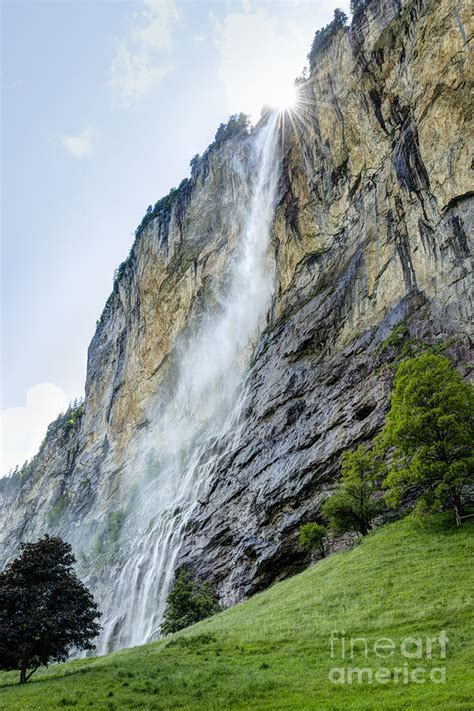 Staubbach Falls In The Lauterbrunnen Valley Switzerland Photograph By
