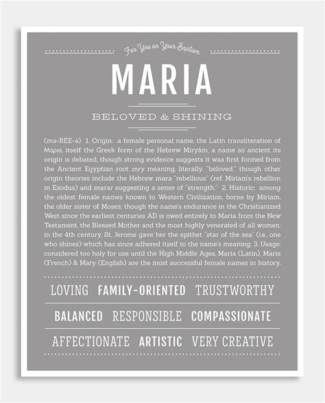 Maria Name Art Print
