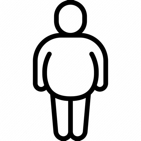 Overweight Person People Stickman Obese Icon Download On Iconfinder