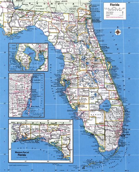 Detailed Map Of Florida Cities And Towns United States Map