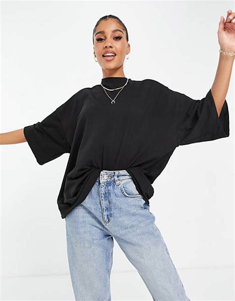 Missguided Basics Oversized T Shirt In Black Asos