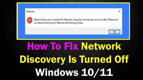 How To Fix Network Discovery Is Turned Off Windows 10 Or 11 YouTube