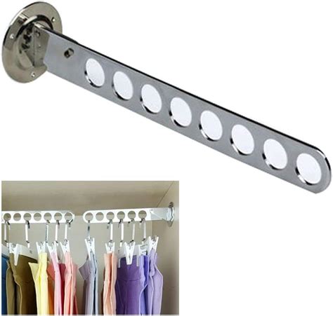Dingchi Folding Wall Mounted Clothes Hanger Rack Clothes