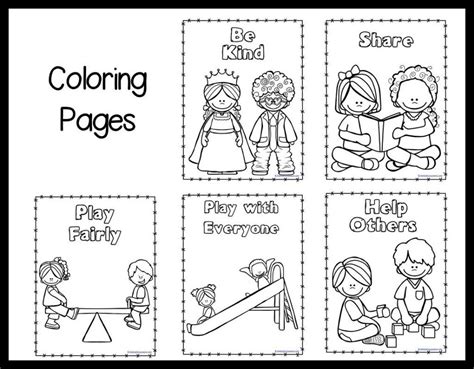 Printable Social Skills Coloring Pages Joslynfvwatkins