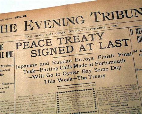 1905 Treaty Of Portsmouth Signed