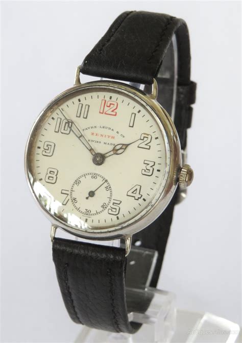 Antiques Atlas Gents Antique Silver Zenith Watch Favre Leuba