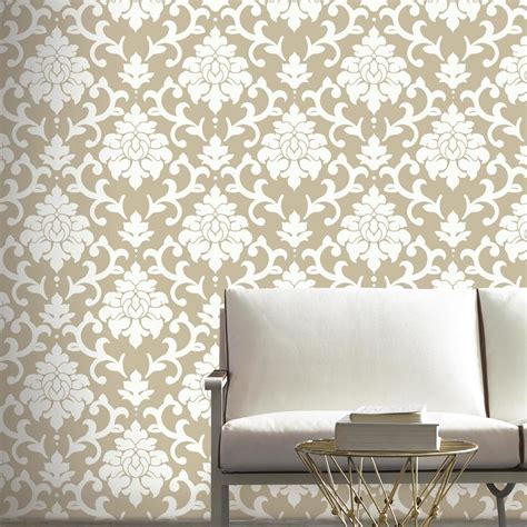 Damask Gold Peel And Stick Wallpaper Peel And Stick Decals The Mural Store