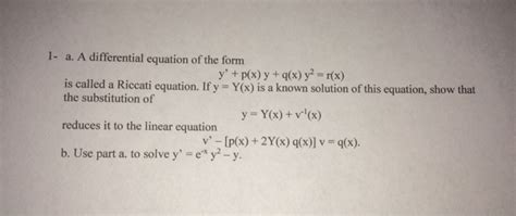 solved a differential equation of the form y p x y